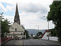 The steeple of the Catholic church and the tower of the Anglican church at Rostrevor