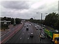 View along the A40 Westway from the Old Church Lane footbridge