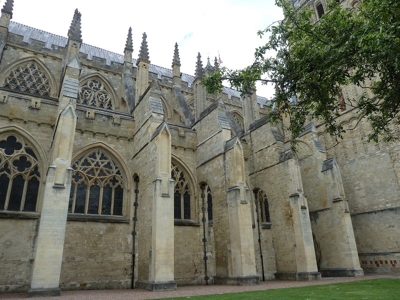 Massive buttresses, Exeter Cathedral © Rob Farrow :: Geograph Britain ...