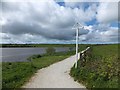 Cycle track on east bank of Upper Tamar Lake