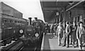 Animated scene on the platform at Seaford, after arrival of RCTS Sussex Rail Tour