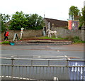 Horse figure at the entrance to The Sound Castle, Hay-on-Wye 