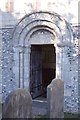 TR2650 : St Nicholas church, Barfrestone by Christopher Hilton