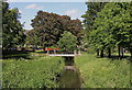 The Roath Brook at the north western end of Roath Park Recreation Ground