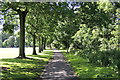 The pathway along the Northeastern edge of Roath Park Recreation ground