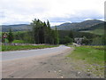 The Allargue Arms Hotel from the hill of Allargue