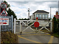 Cuxton level crossing and signal box