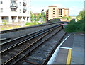 Buffers beyond the northern end of platform 3, Cardiff Queen Street railway station