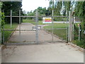 Entrance gates, Prioress Mill Raw Water Pumping Station, Rhadyr