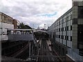 View of the railway lines into and out of Farringdon and St Paul