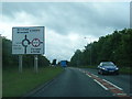 A550 approaching roundabout