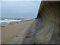 TG3929 : Sea wall at Cart Gap by Richard Humphrey