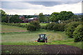 Grass-cutting near Unsworth Moss Farm