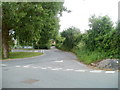 Lane on the south side of Llanfaes Primary School, Brecon