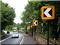 Sharp bend on the A61