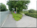 The A48 at its junction with Pound Hill and with the lane to Ty