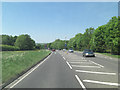 TQ4807 : A27 Lewes Road approaches junction with Burgh Lane by Stuart Logan
