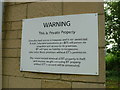 ST9496 : Warning sign on BT building  by Nigel Mykura