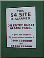 BT alarm warning sign