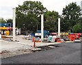 SJ9594 : New forecourt laid by Gerald England