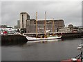 Zawisza Czarny moored in Aberdeen harbour