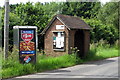 Brick bus shelter and phone box