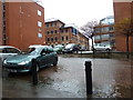 Looking from Regent Terrace across the university car park towards Regent Street