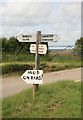 Signpost at Crossroads North of St Veep