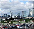 Looking toward Canary Wharf from Emirates Air Line cable car