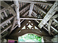 SO4989 : Porch roof of St Edith's Church by Dave Croker
