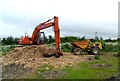 Digging up wood shavings, Knockhatch, Hailsham