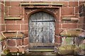 SJ4154 : The North Door of St Chad's Church, Holt by Jeff Buck