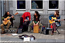 M2925 : Galway - Shop Street - Street Musicians by Joseph Mischyshyn