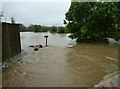 River Simene in flood at Magdalen Lane, Bridport