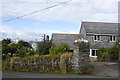 Slate-hung house and slate garden wall, Boscastle