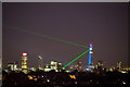 The Shard Laser Display as seen from Alexandra Palace