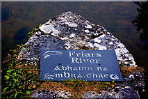 M2925 : Galway - River Corrib Walk - Friars' River Plaque by Joseph Mischyshyn