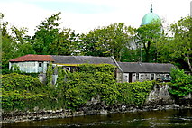 M2925 : Galway - River Corrib Walk - Sheds, Cottage, Dome by Joseph Mischyshyn