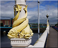 J3474 : Lamppost, Queen's Bridge, Belfast by Rossographer