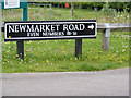 TG1805 : Newmarket Road sign by Geographer