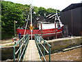 Coastal Berwickshire : The Footbridge To The Boatyard at Eyemouth