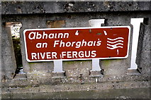 R3377 : Ennis - River Fergus Sign on Bank Place Bridge by Joseph Mischyshyn