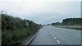 Lay-by and countdown marker heading West on the A55