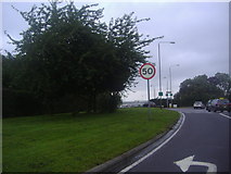 TQ2840 : Roundabout on London Road by Gatwick Airport by David Howard