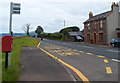 Postbox and Horse and Jockey bus stop, Hardwick