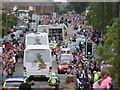 SZ0894 : Ensbury Park: the Olympic torch relay from behind by Chris Downer