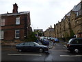 Looking across Glossop Road into Shearwood Road