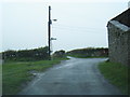 Lane junction at Groes Farm