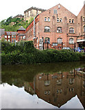 SK5639 : Canal reflections and Nottingham Castle by John Sutton