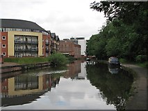 SK5639 : Reflections in the Nottingham Canal by John Sutton